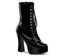 Pleaser Damen ELECTRA-1020 Kurzschaft Stiefel, Schwarz (Schwarz (Blk Pat), 44 EU