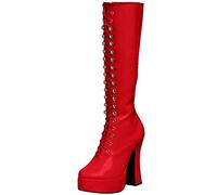 PLEASER ELECTRA-2020, Damen Langschaft Stiefel, Rot (Rot (Red Pat)), 38 EU (5 Damen UK)
