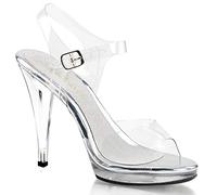 Pleaser Fla408, Damen Sandalen, Transparent (Clear), 38 EU (5 UK)