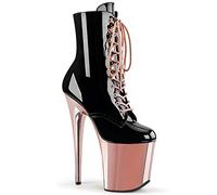 Pleaser FLAMINGO-1020 Blk Pat/Rose Gold Chrome UK 9 (EU 42)