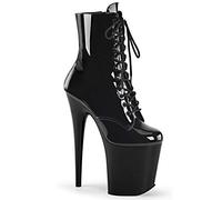 Pleaser Damen FLAMINGO-1020 Stiefel, Schwarz (Blk Pat/Blk)