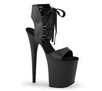 Pleaser Damen FLAMINGO-800-14 Stiefel, Schwarz (Blk Faux Leather/Blk Matte)