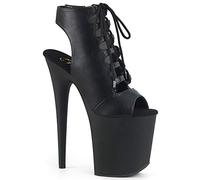 Pleaser FLAMINGO-800-20 Damen Extrem Plateau Heels, Lederimitat Schwarz, EU 38 (US 8)