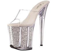 Pleaser FLAMINGO-801G CLR/SLV Glitter UK 6 (EU 39)