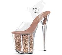 Pleaser FLAMINGO-808G CLR/Rose Gold Glitter UK 2 (EU 35)