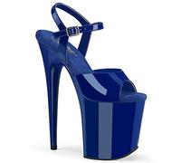 Pleaser FLAMINGO-809-2G Blk Glitter/Blk-Glitter, Königsblau, Patent, Königsblau, 39 EU