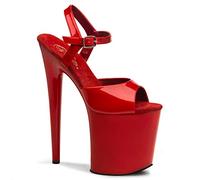 Pleaser FLAMINGO-809, Damen Plateau Sandalen, Rot (Rot (Red Pat/Red)), 39 EU (6 Damen UK)