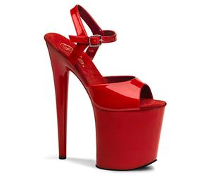 Pleaser FLAMINGO-809, Damen Plateau Sandalen, Rot (Rot (Red Pat/Red)), 39 EU (6 Damen UK)