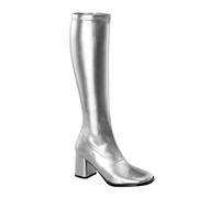 Pleaser Gogo300/yl, Damen Stiefel, Silber (Silver), 39 EU