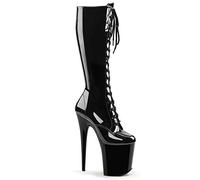 Pleaser FLAMINGO-2023 Damen Stiefel Schwarz Glanz EU 41