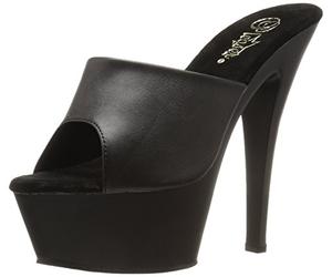 Pleaser KISS-201 Blk Faux Leather/Blk Matte UK 2 (EU 35)