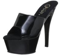 Pleaser KISS-201 Damen Sandalen, Schwarz (Blk pat/blk), EU 41 (UK 8) (US 11)