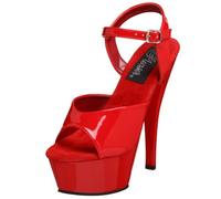 Pleaser KISS-209, Damen Plateau Sandalen, Rot (Rot (Red Pat/Red)), 43 EU (10 Damen UK)