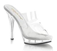 Pleaser LIP-102, Damen Sandalen, Transparent (durchsichtig), 36 EU (3 UK)
