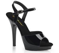 Pleaser Lip 109, Damen Sandalen, Black (Blk/Blk), 41 EU (8 UK)