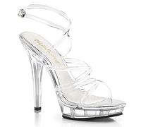 Pleaser Lip106/c/m, Damen Sandalen, Transparent (Clear), 37 EU (4 UK)