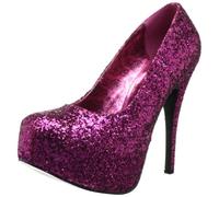 Pleaser Pink Label Damen TEEZE-06GW Pumps, Pink (H. Pink Glitter)
