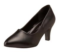 Pleaser Pink Label DIVINE-420W, Damen Plateau Pumps, Schwarz (Schwarz (Blk Faux Leather)), 43 EU (10 Damen UK)