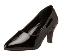 Pleaser Pink Label DIVINE-420W, Damen Plateau Pumps, Schwarz (Schwarz (Blk Pat)), 42 EU (9 Damen UK)
