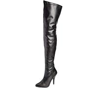 Pleaser SEDUCE-3000 Damen Stiefel, Schwarz (Blk STR pu), EU 43 (UK 10) (US 13)