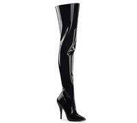 Pleaser SEDUCE-3010 Damen Langschaft Stiefel, Schwarz (Blk Pat), 42