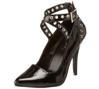 Pleaser Seduce-443 - Hoch Damen, Schwarz (Blk Pat), 42 EU