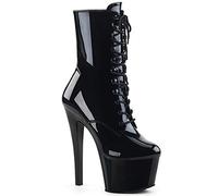 Pleaser SKY-1020 Damen Plateau Stiefelette, Lack Schwarz, EU 41.5 (US 11)