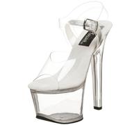 Pleaser SKY-308, Damen Plateau Sandalen, Transparent (Transparent (Clr/Clr)), 38 EU (5 Damen UK)