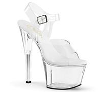 Pleaser Damen SKY-308VL Offene Sandalen, Transparent (CLR/CLR)