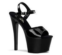 Pleaser SKY-309, Damen Plateau Pumps, Schwarz (Blk Pat/Blk), 36