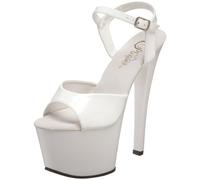 Pleaser SKY-309, Damen Plateau Sandalen, Weiß (Weiss (Wht Pat/Wht)), 39 EU (6 Damen UK)
