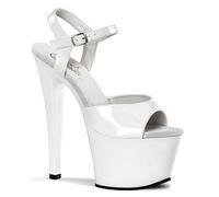 Pleaser SKY-309, Damen Plateau Sandalen, Weiß (Weiss (Wht Pat/Wht)), 41 EU (8 Damen UK)