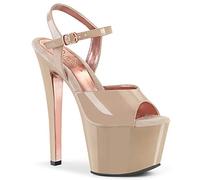 Pleaser SKY-309TT Damen Plateau High Heels, Lack Nude, EU 35 (US 5)