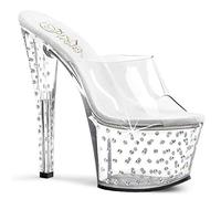 Pleaser STARDUST-701, Damen Plateau Sandalen, Transparent (Transparent (Clr/Clr)), 39 EU (6 Damen UK)