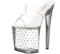 Pleaser STARDUST-802, Damen Plateau Sandalen, Transparent (Transparent (Clr/Clr)), 37 EU (4 Damen UK)