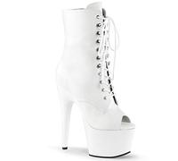 Pleaser, Stivali donna, Wht Faux Leather/Wht, 38