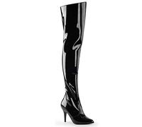 Pleaser VANITY-3010, Damen Langschaft Stiefel, Schwarz (Schwarz (Blk Pat)), 42 EU (9 Damen UK)
