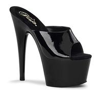 Pleaser ADORE-701 Damen Slipper Schwarz Lack EU 44