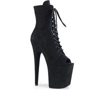 Pleaser Women FLAMINGO-1021FS/BFS/M Extrem Plateau Heels, Blk Faux Suede, 38 EU (8)