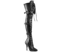 Pleaser Women SEDUCE-3028/B/PU Boots, Schwarz, UK 6 (EU39)