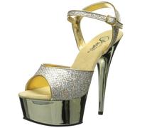 Pleaser Women's DELIGHT-609G, Gold, 10 M US