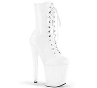 pleaser XTREME-1020/B/M, Damen Kurzschaft Stiefel, Wht Pat/Wht - Größe: 35