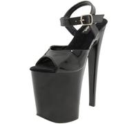 Pleaser XTREME-809 Damen Sandale Schwarz Glanz EU 43