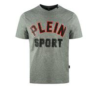 Plein Sport Block-Logo Graues T-Shirt M