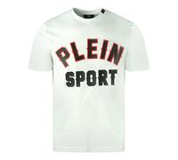 Plein Sport Block Logo Weißes T-Shirt XL