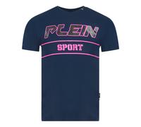 Plein Sport Block Pink Logo Marineblau T-Shirt M