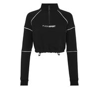 PLEIN SPORT Funktionsjacke Cropped Sweatjacke mit Kapuze (PP14259) XL Schwarz
