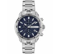 Plein Sport Herren Chronograph IMPACT PSBEA0524 Blau Edelstahl 46 mm