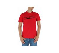 Plein Sport Herren T-Shirt Rot Frühjahr/Sommer Komfort Baumw - Größe: S