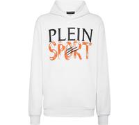 Sweatshirt PLEIN SPORT "Hoodie", Jungen, Gr. 3XL, weiß (01, weiß), Obermaterial: 88% Baumwolle, 12% Polyester, Sweatshirts Sweatshirt (15463166-XXXL) 01, weiß